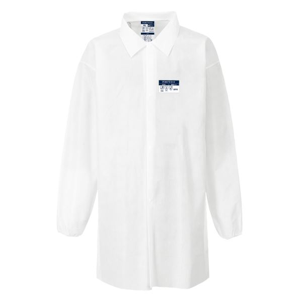 Portwest White BizTex SMS Coat Type PB [6] (Pk50) 