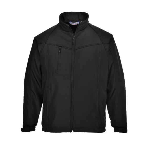 Portwest Black Oregon Men's Softshell Jacket (3L) 