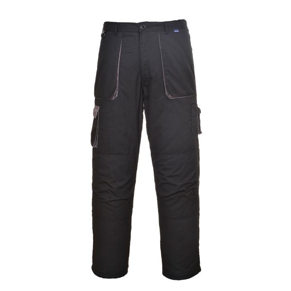 Portwest Black Tall Portwest Texo Contrast Trousers 
